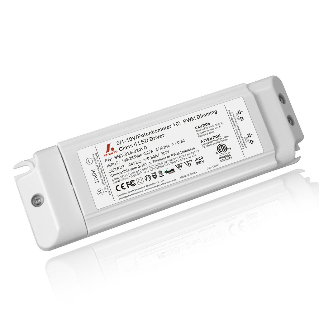 0-10V Dimmable Driver 20W (Standard Size)