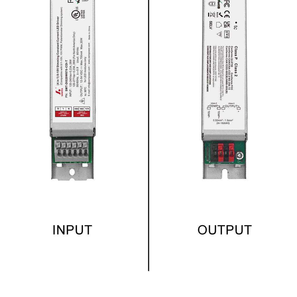 0-10V Dimmable Intelligent CC LED Driver 20W 70-700mA (Metal housing)