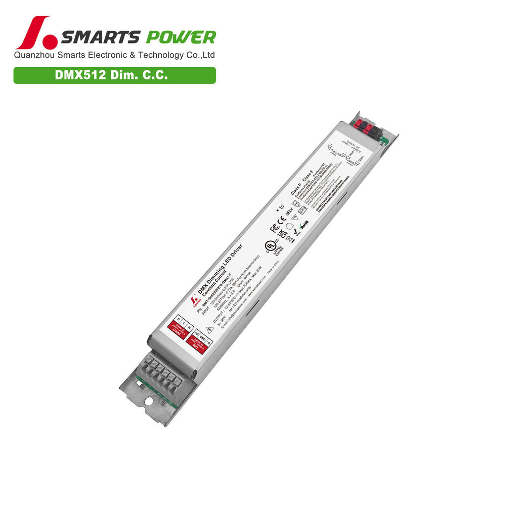 DMX512 Dimmable Intelligent CC LED Driver 20W 70-700mA (Metal housing)