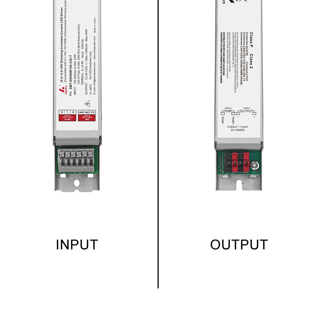 0-10V Dimmable Intelligent CC LED Driver 40W 140-1400mA (Metal housing)