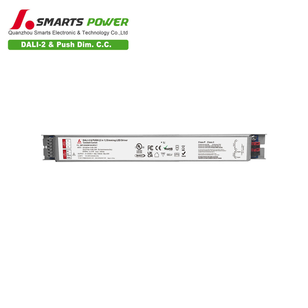 DALI-2&PUSH Intelligent CC LED Driver 40W 140-1400mA (Metal housing)