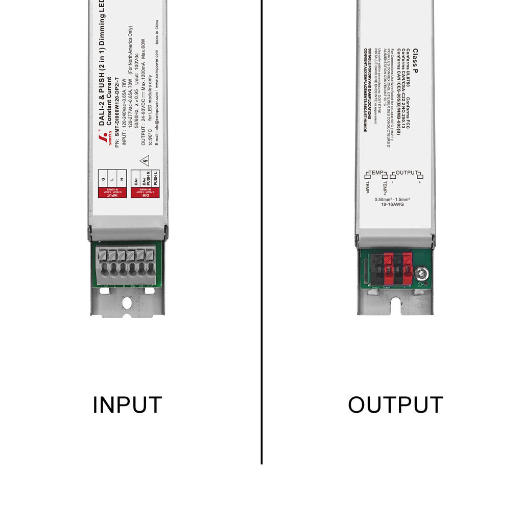 DALI-2&PUSH Intelligent CC LED Driver 60W 120-1200mA (Metal housing)