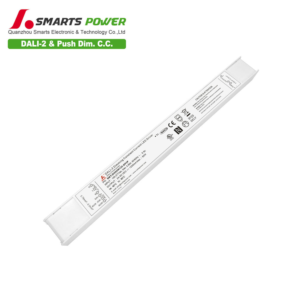 DALI-2&PUSH Intelligent CC LED Driver 60W 120-1200mA (IP20)