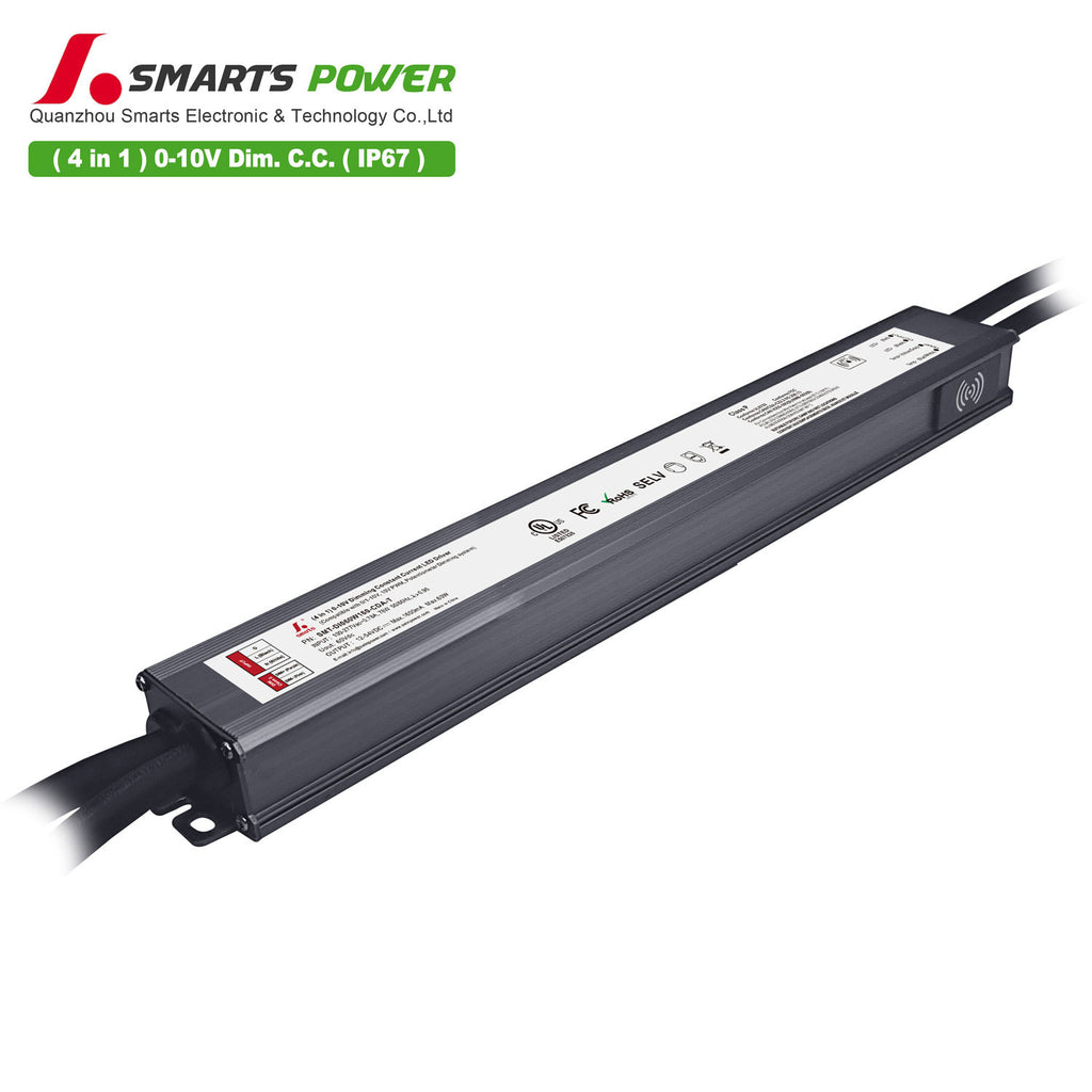0-10V Dimmable Intelligent CC LED Driver 60W 160-1600mA (IP67)