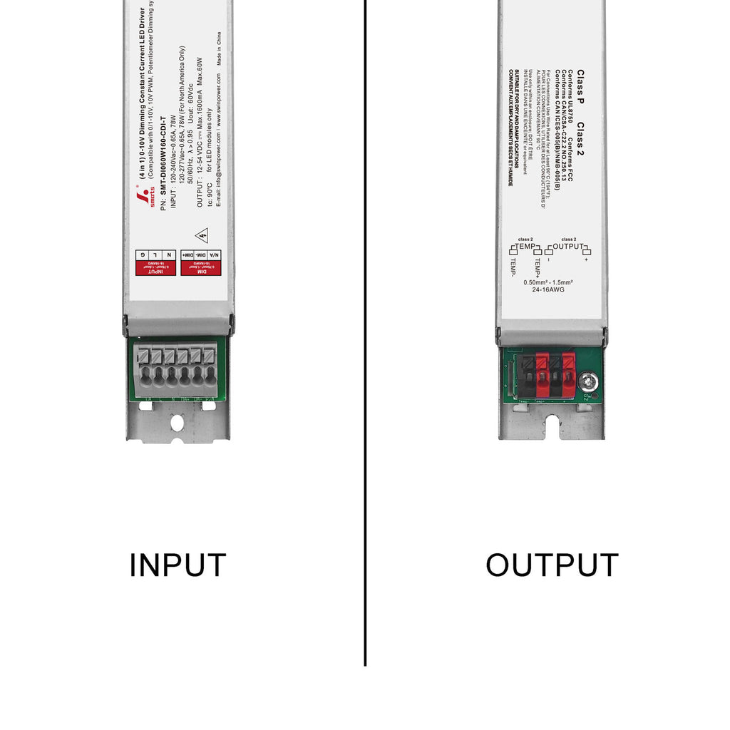 0-10V Dimmable Intelligent CC LED Driver 60W 160-1600mA (Metal housing)