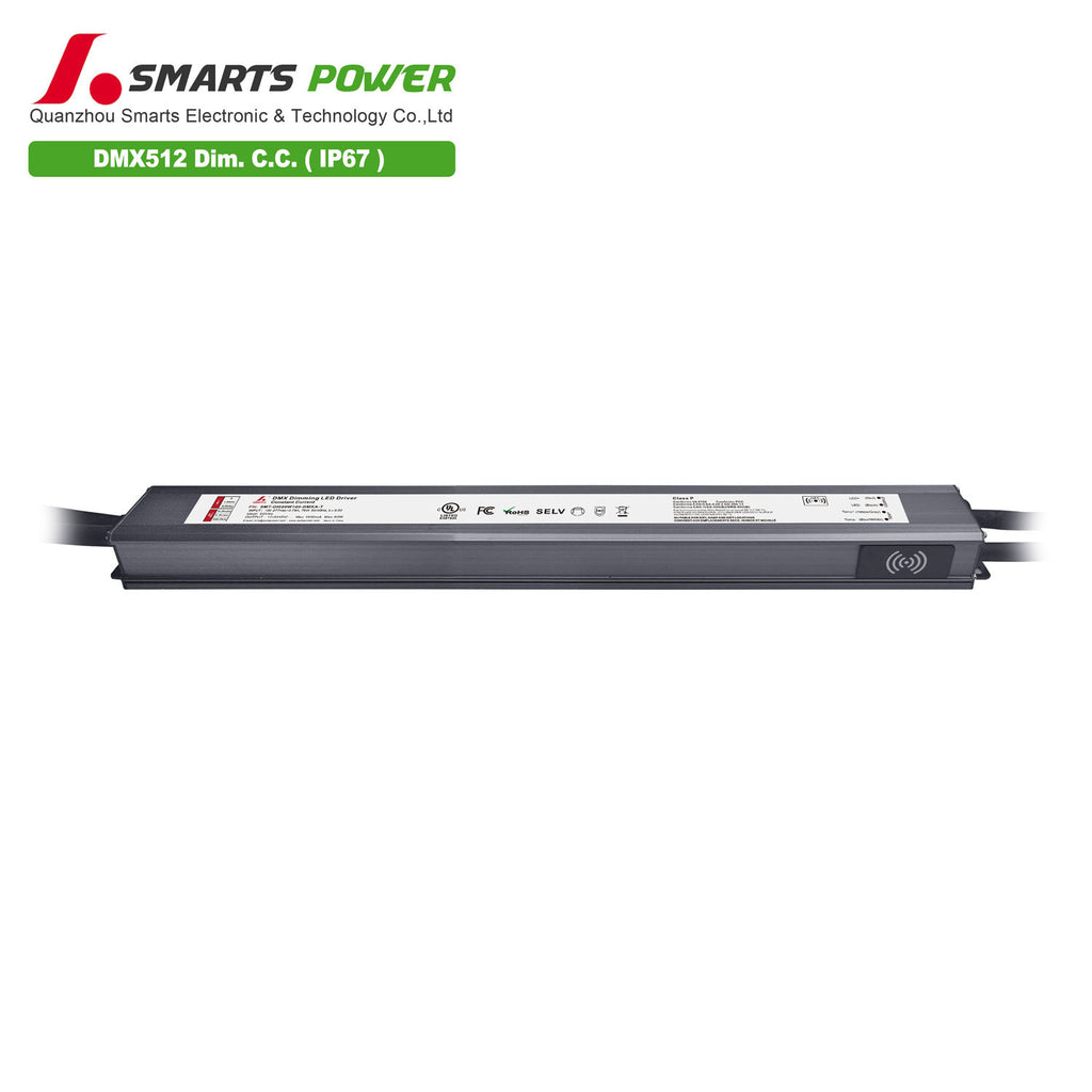 DMX512 Dimmable Intelligent CC LED Driver 60W 160-1600mA (IP67)