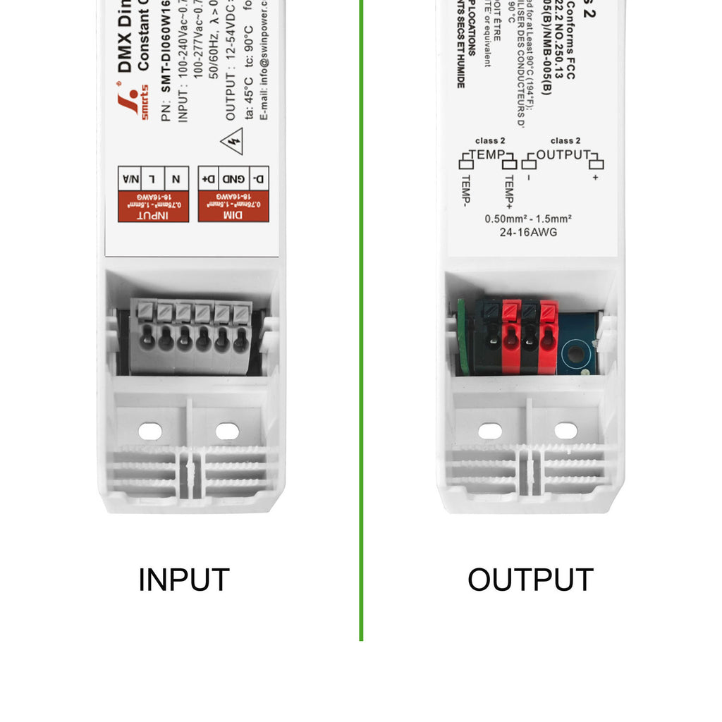DMX512 Dimmable Intelligent CC LED Driver 60W 160-1600mA (IP20)