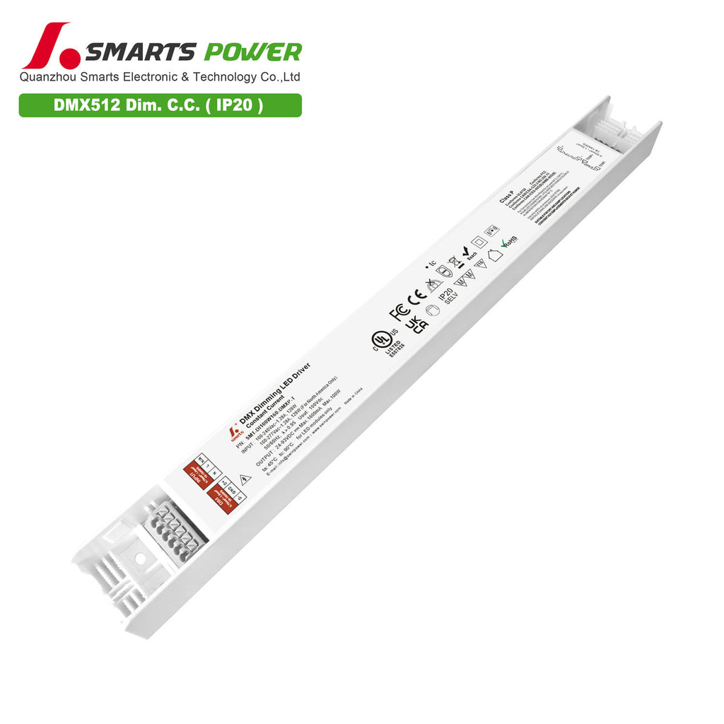 DMX512 Dimmable Intelligent CC LED Driver 100W 160-1600mA (IP20)