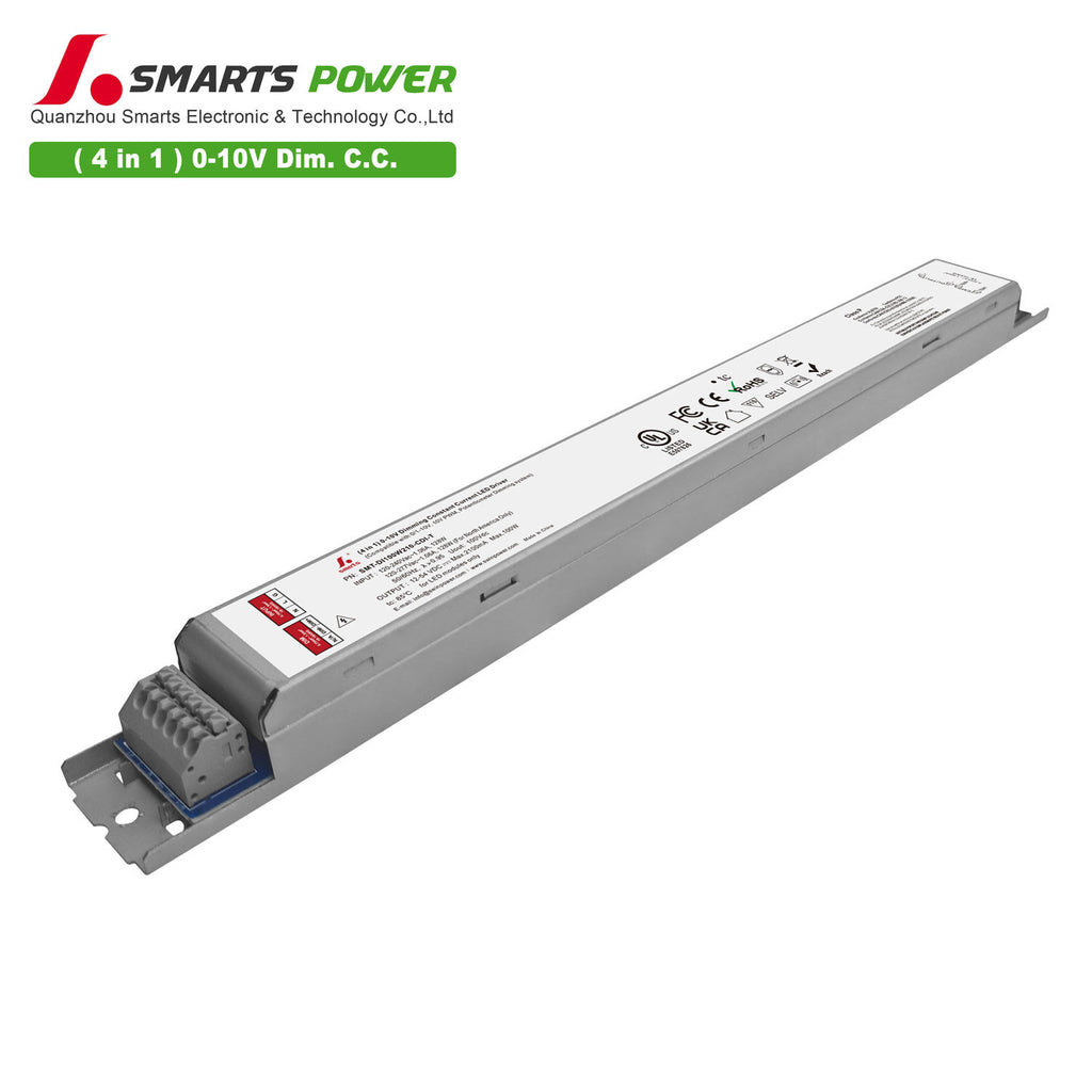 0-10V Dimmable Intelligent CC LED Driver 100W 210-2100mA (Metal housing)
