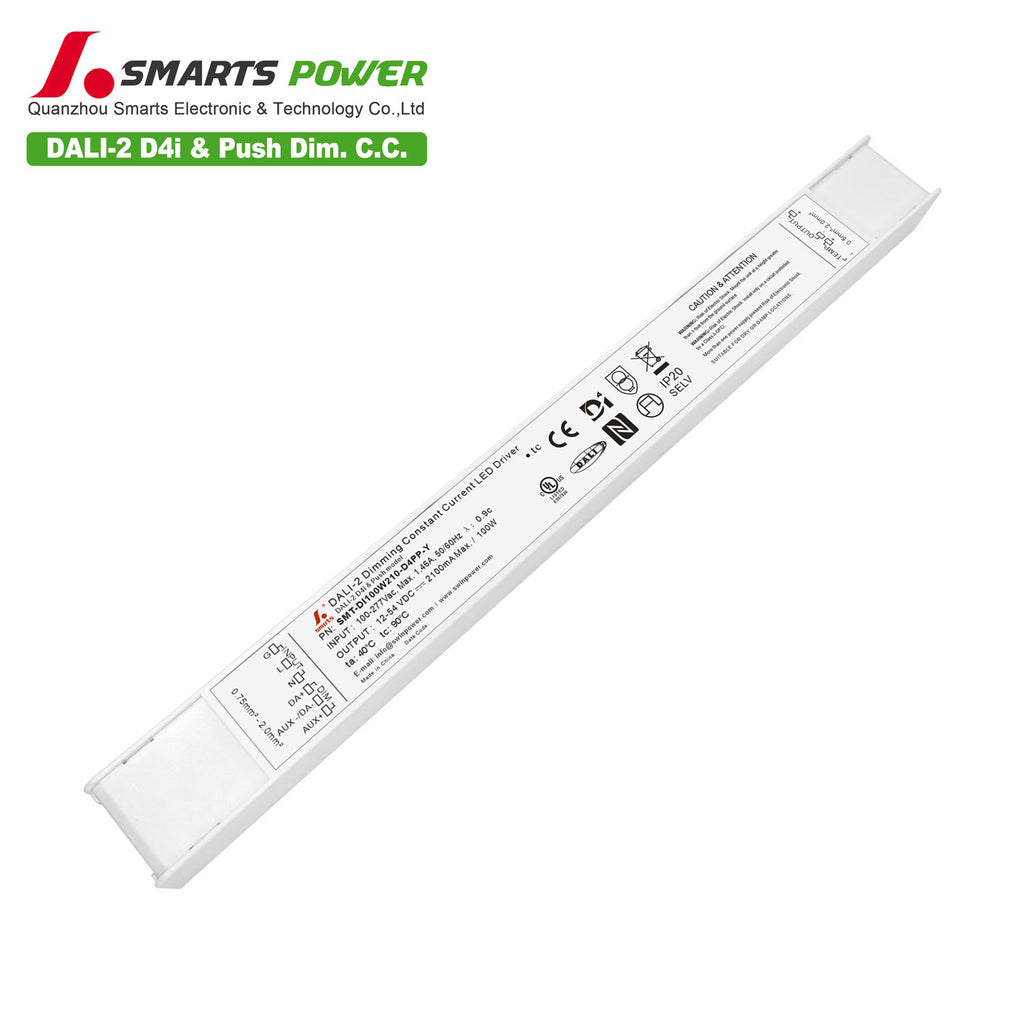 DALI-2 D4i&PUSH Intelligent CC LED Driver 100W 210-2100mA (IP20)