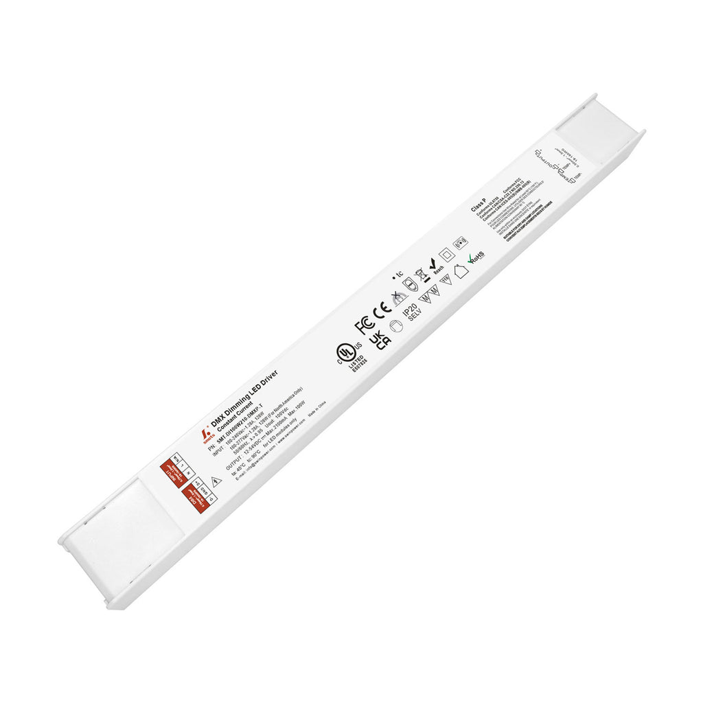 DMX512 Dimmable Intelligent CC LED Driver 100W 210-2100mA (IP20)