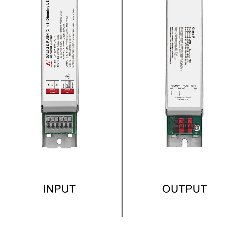 DALI-2&PUSH Intelligent CC LED Driver 100W 210-2100mA (Metal housing)