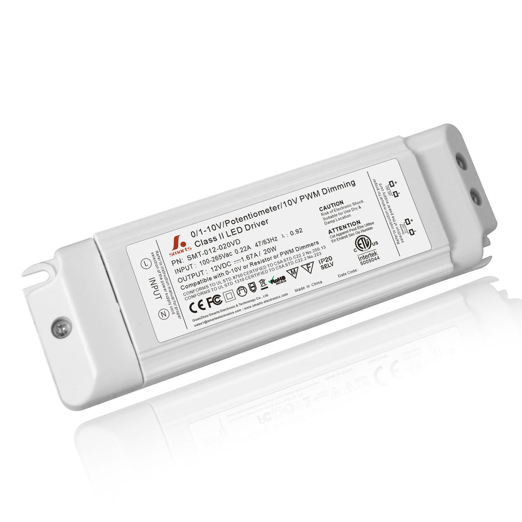 0-10V Dimmable Driver 20W (Standard Size)