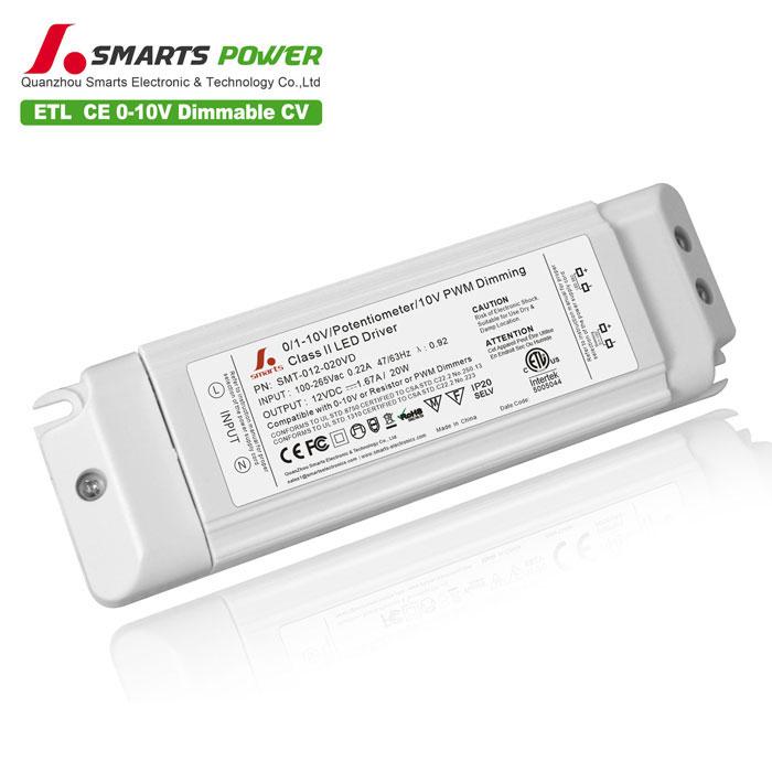 0-10V Dimmable Driver 20W (Standard Size)