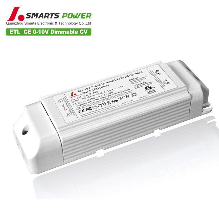 0-10V Dimmable Driver 20W (Standard Size)