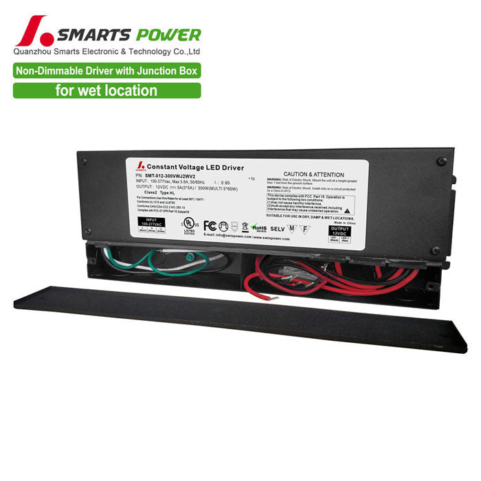 UL class 12v led transformer driver 384W multi-output 4*96W – Smarts Power