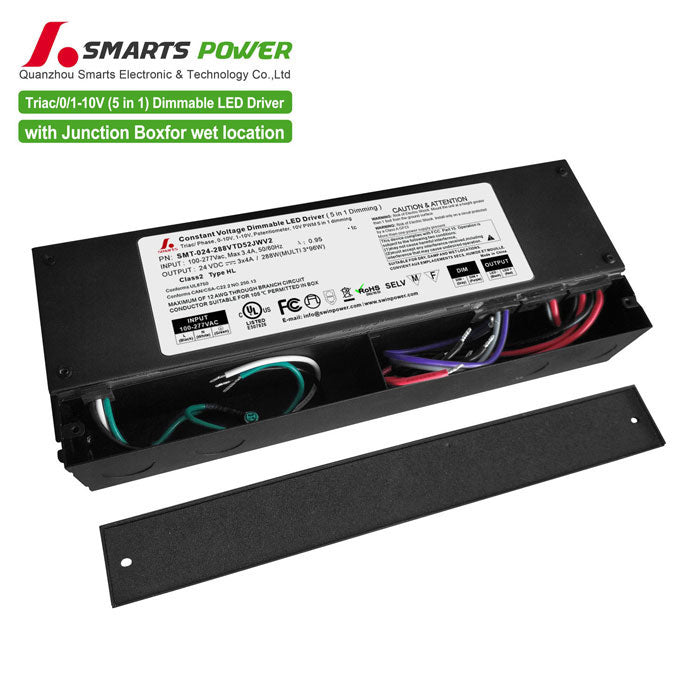 UL listed phase cut and 0 10v dimming 12V Class 2 300W led driver ...